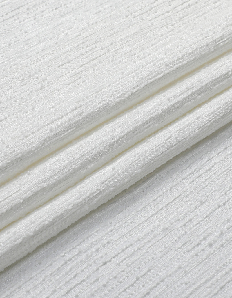 Jacquard Skinny Cedar White Tablecloth #1388