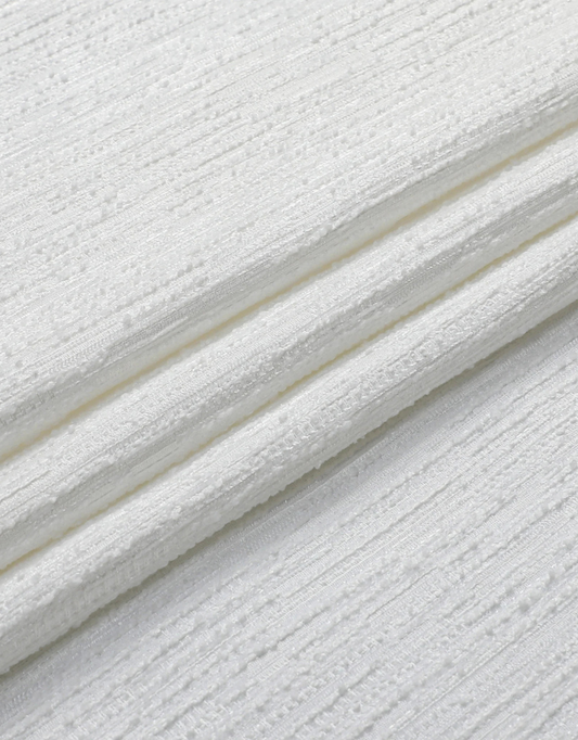Jacquard Skinny Cedar White Tablecloth #1388