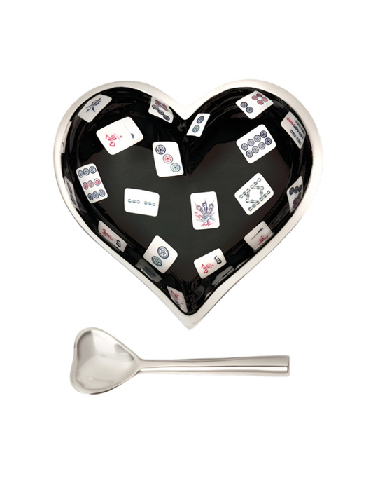 Happy Mah Jong Heart with Heart Spoon