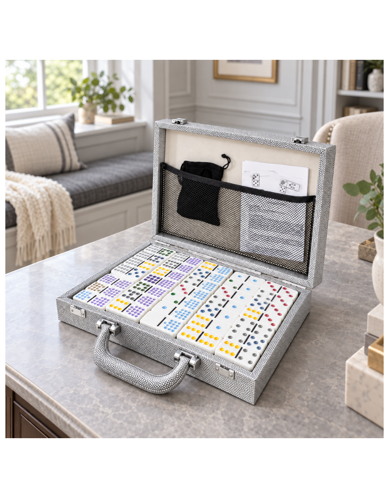 Silver Mexican Train Dominoes
