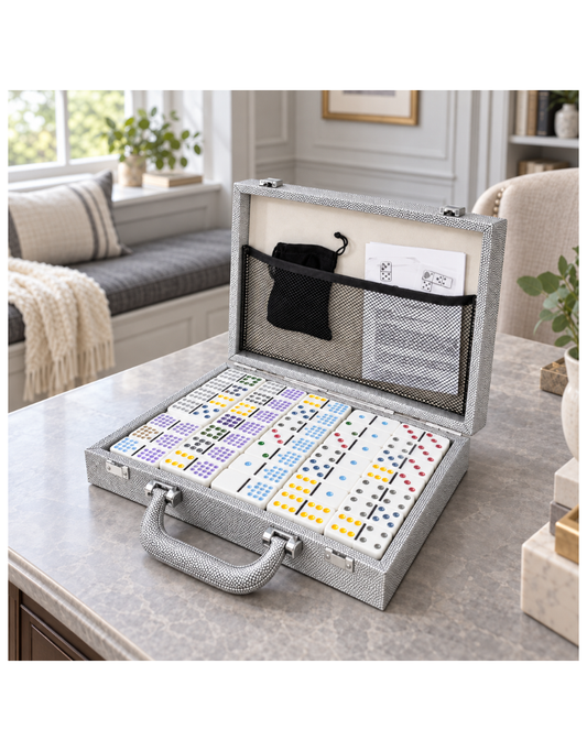 Silver Mexican Train Dominoes
