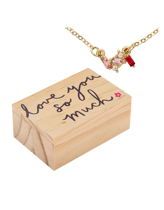 Fleur Jewelry Crystal Necklace // Blush-Love