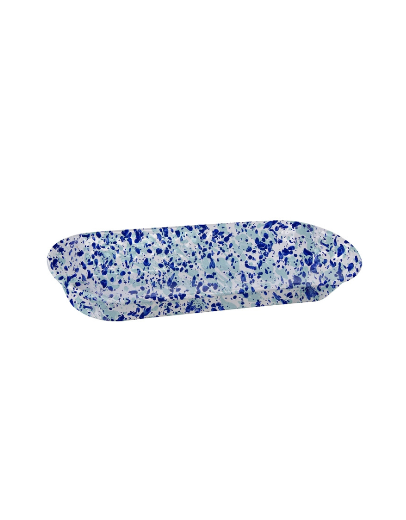 Enamelware Swirl Oval Basket