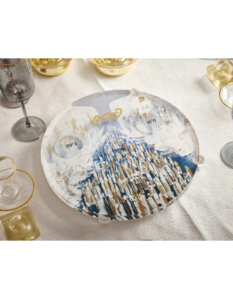 Painted By Zelda Acrylic Seder Plate