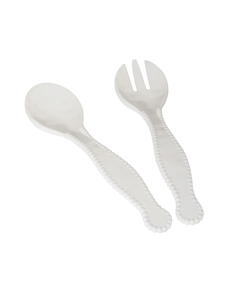 Perlette Cream Melamine Salad Servers