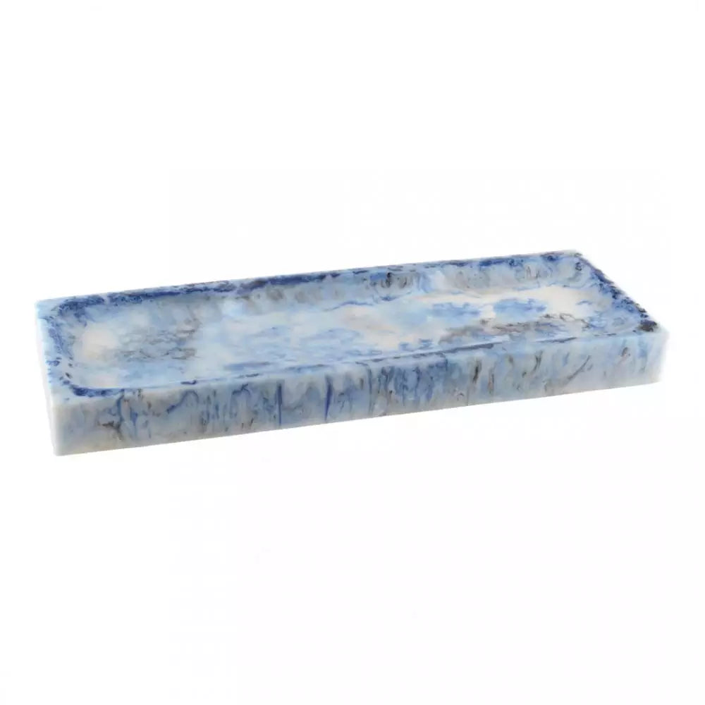 3 Section Reversible Blue Resin Dish