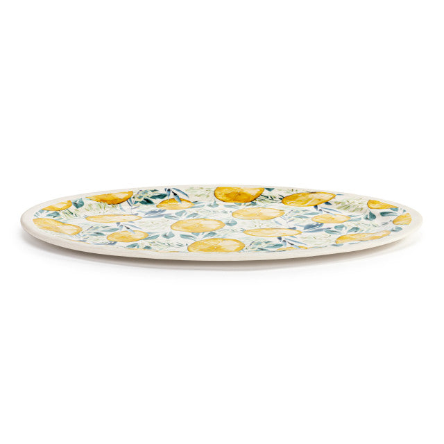 Lemons Large Melamine Oval Platter