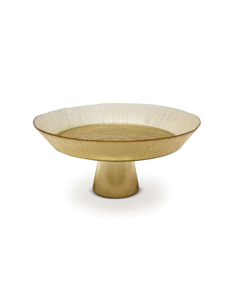 Gold Smoke Pedestal Bowl