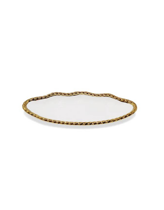 Oval Gold Rope Bowl