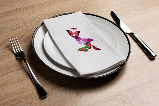 Butterflies Printed Luxury Guest Towels (options)