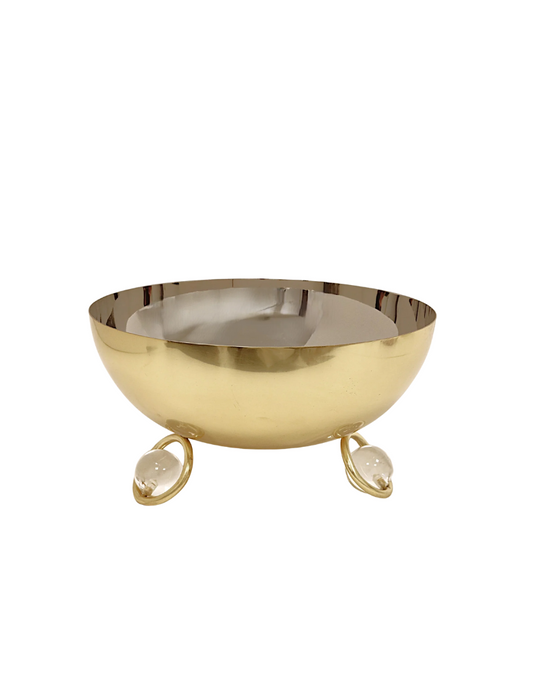 Small Salad Bowl with Marble Ball Legs