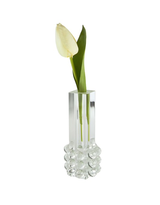 Crystal Glass Bud Bubbles Vase