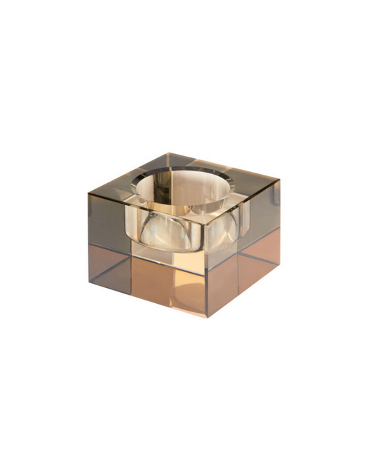 Crystal Smoke Tea Light Votive