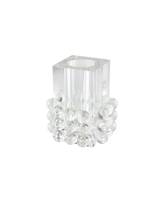 Crystal Rectangle Bubble Vase