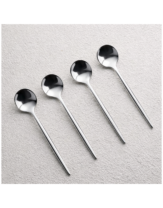 Vikko - Vera Shiny Silver Dessert Spoon