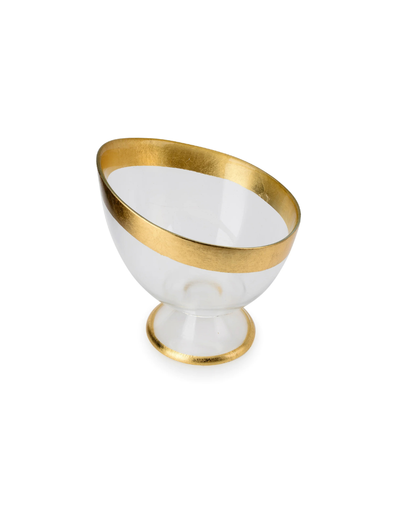 Slanted Gold Border Bowl