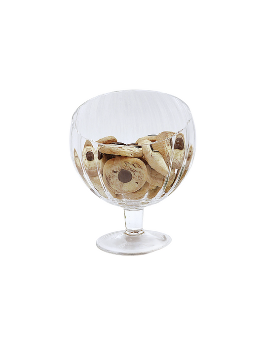 Slant Footed Bowl - Spiral Design