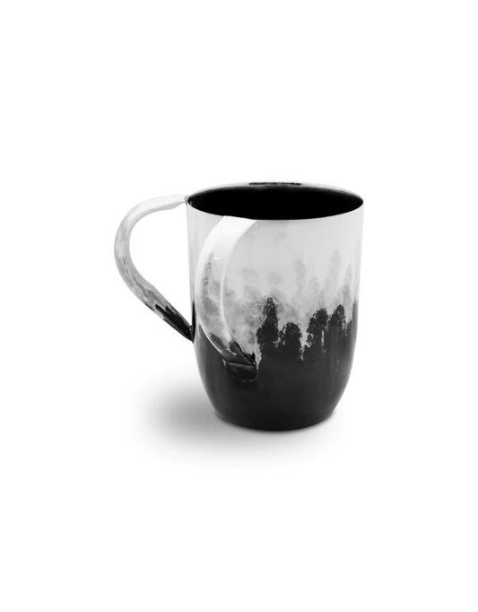 Black & White Watercolor Stainless Steel Wash Cup