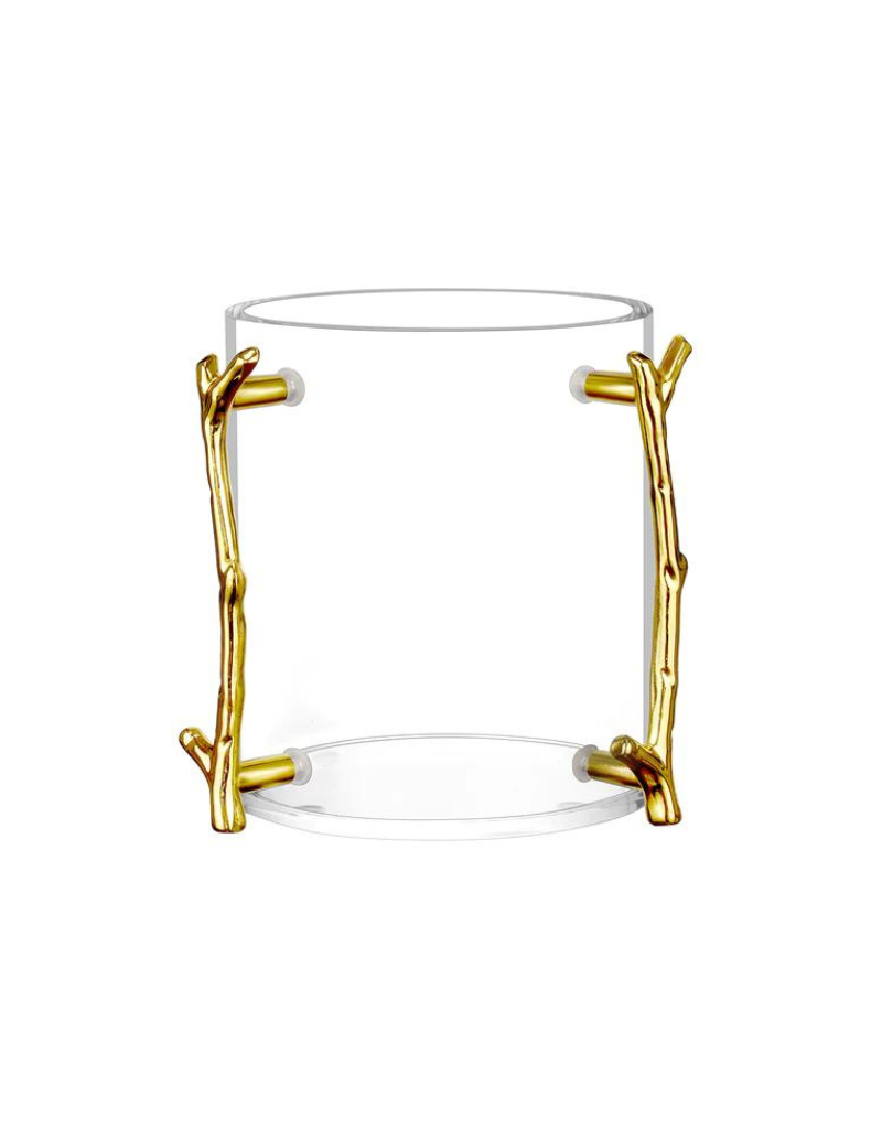 Lucite Washing Cup Gold Branch