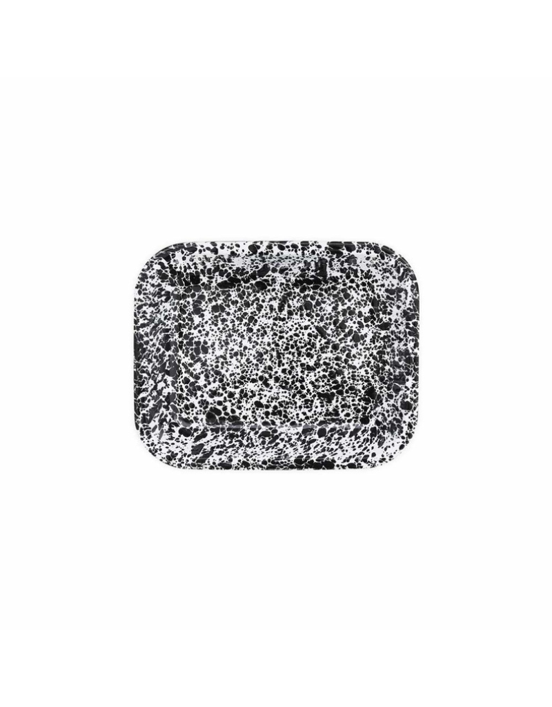 Splatter Enamelware Small Black Open Roaster