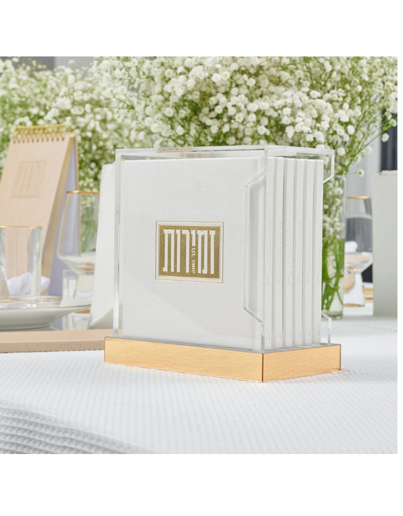 Square Hard Cover Shabbos & Yom Tov Zemiros Bencher Set (Options)