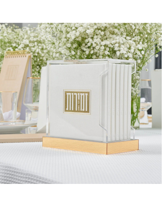 Square Hard Cover Shabbos & Yom Tov Zemiros Bencher Set (Options)