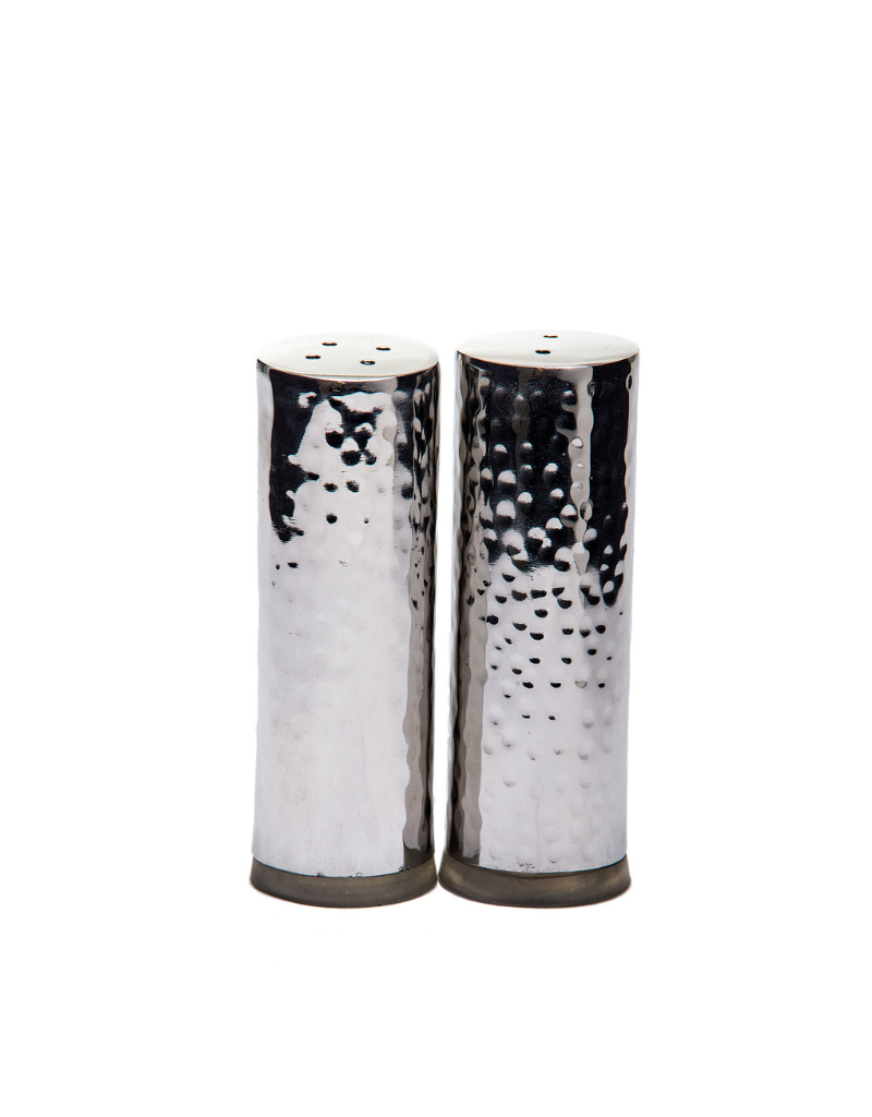 Hammered SS Salt & Pepper Shakers