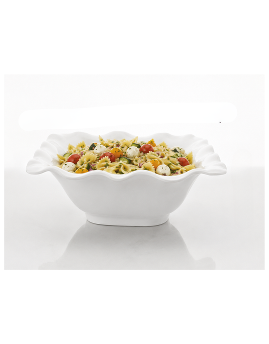 White Square Melamine Serving Bowl