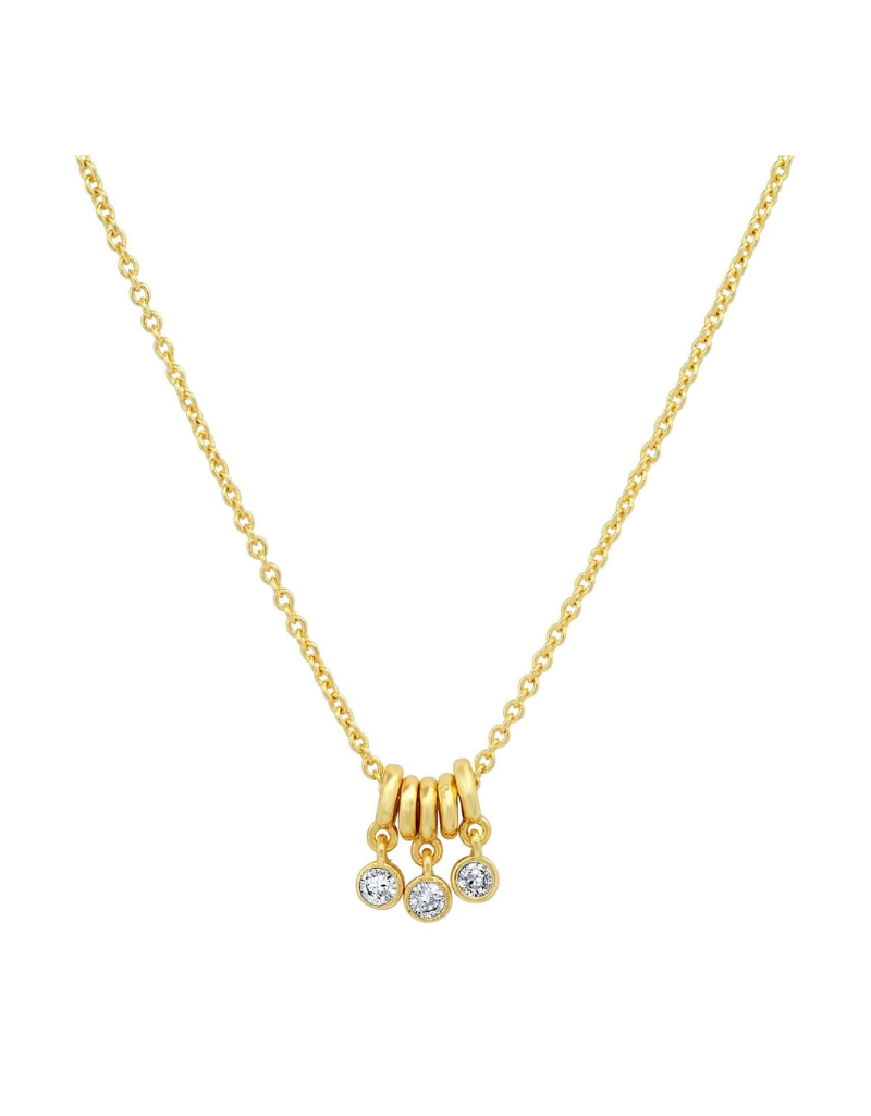 Necklace with Gold Rings and Stone