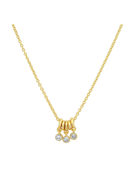 Necklace with Gold Rings and Stone