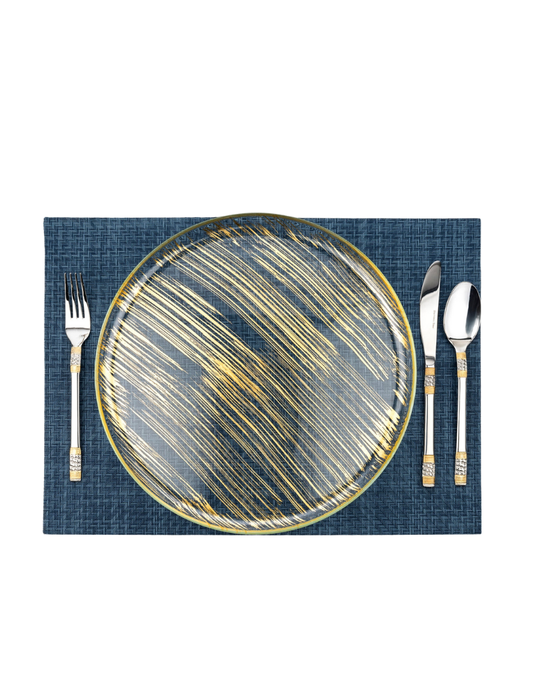 Gold Foil Stripes Charger