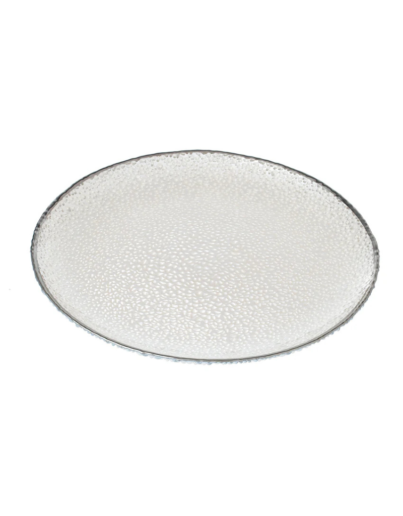 Glass Charger with Metallic Painted