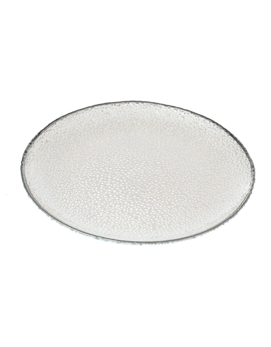 Glass Charger with Metallic Painted