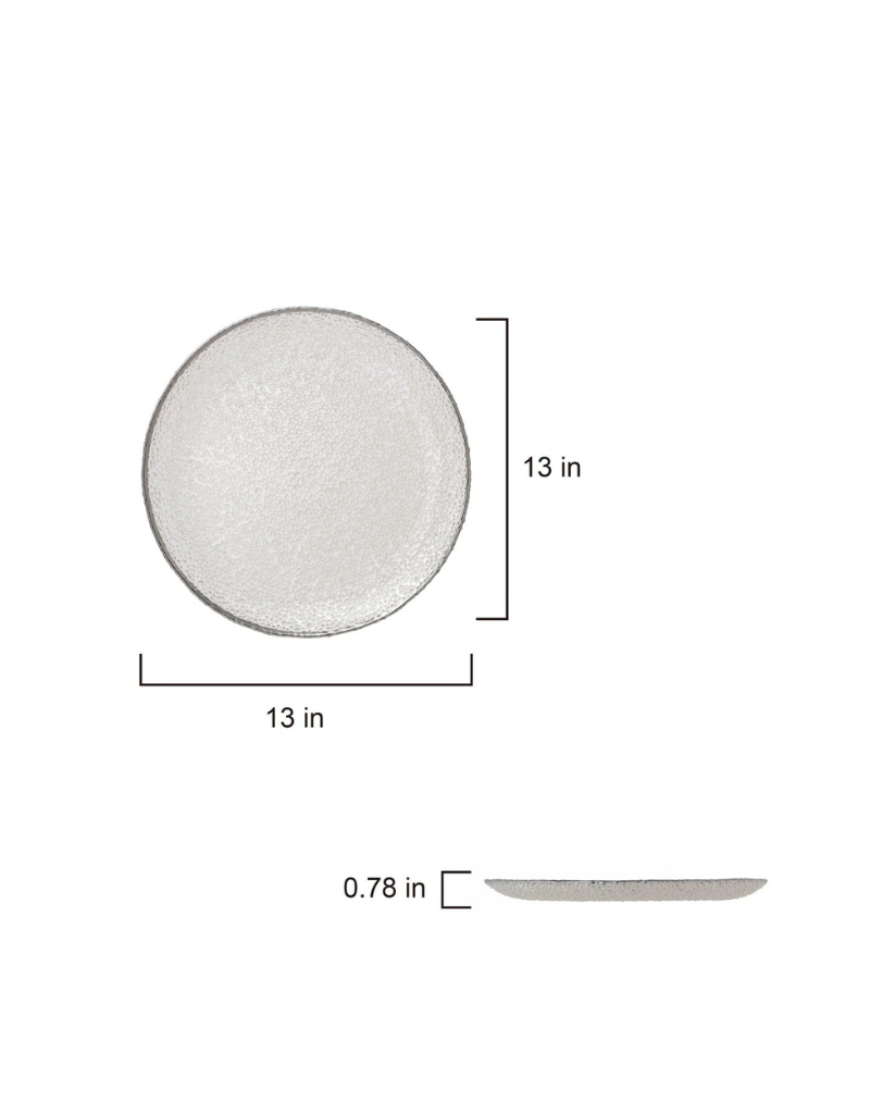 Glass Charger with Metallic Painted