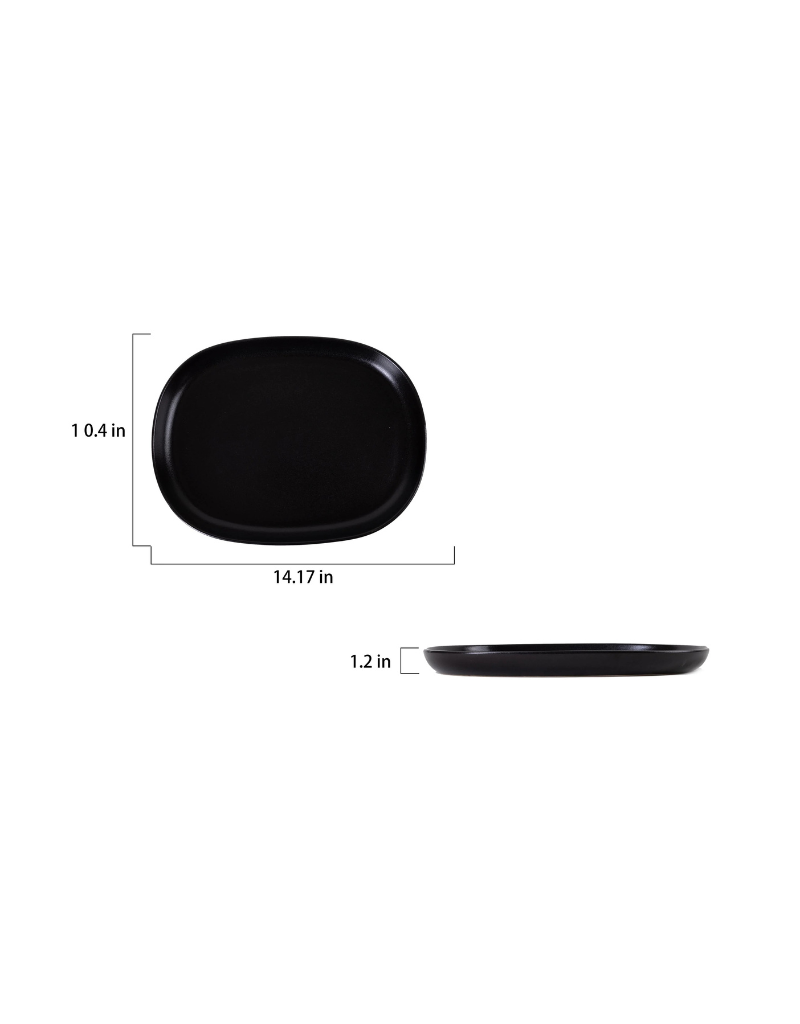 Black Oval Platter