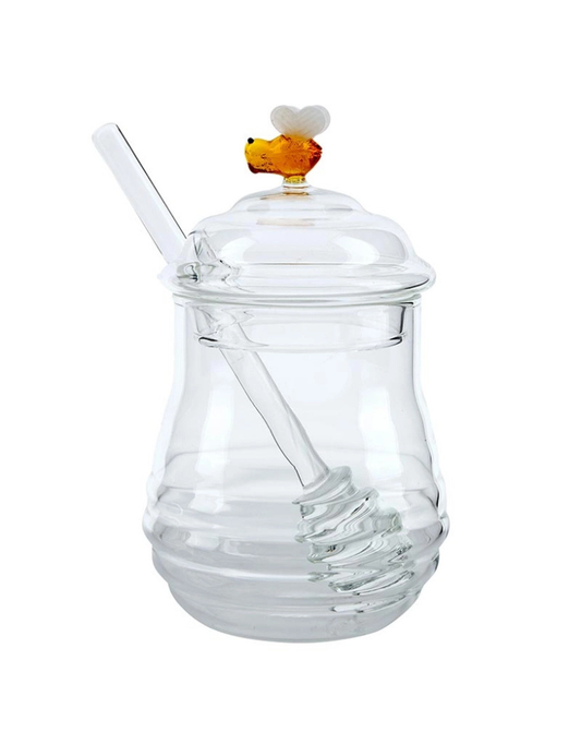 Glass Honey Jar with Dipper