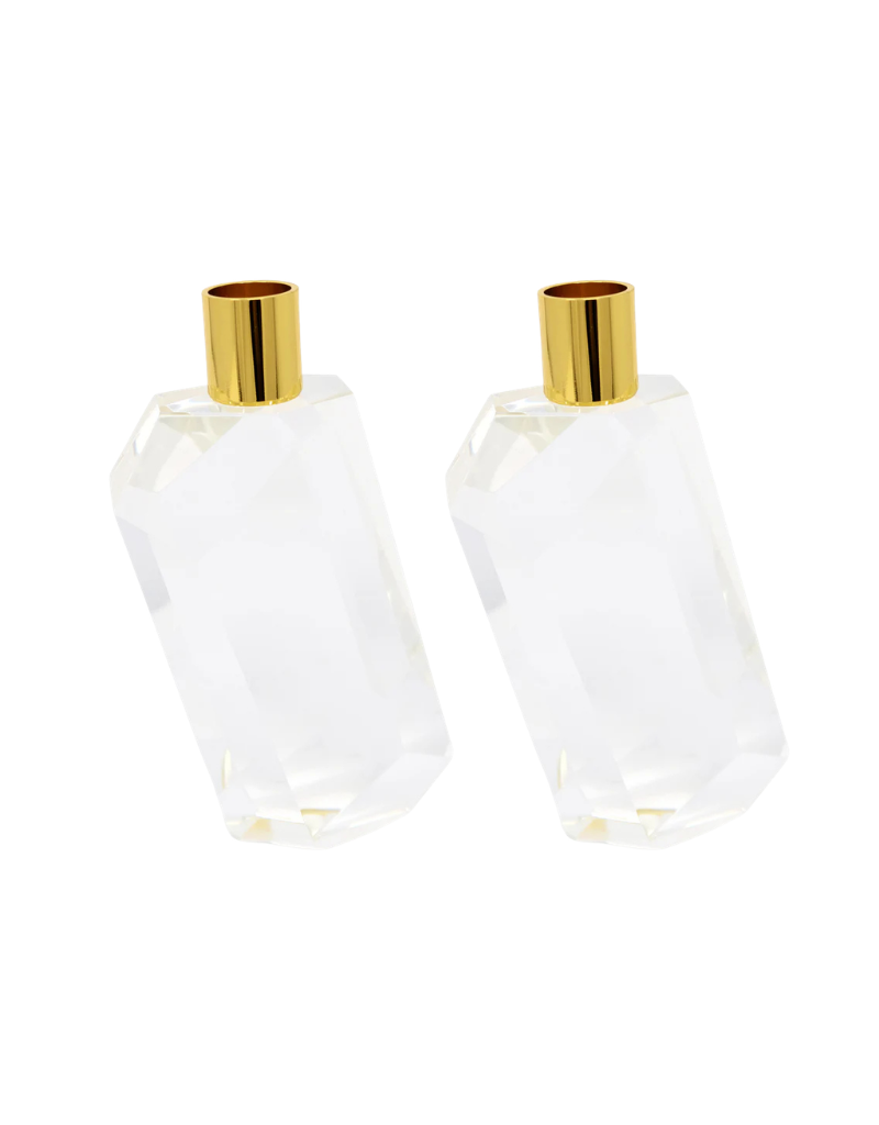 Set of 2 Crystal Candle Holders