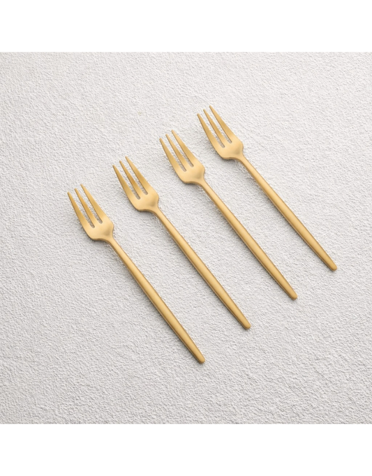 Vikko - Vera Brushed Gold Dessert Fork