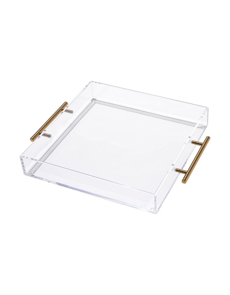 Vikko Acrylic Square Tray with Handles and Cover (Options)