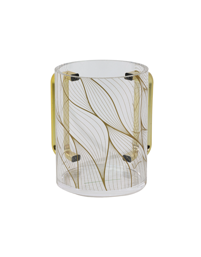 Acrylic Gold Design Washing Cup