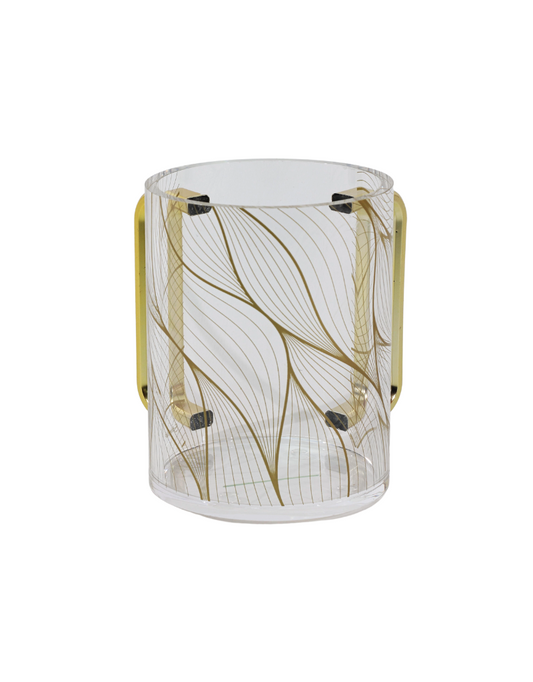 Acrylic Gold Design Washing Cup