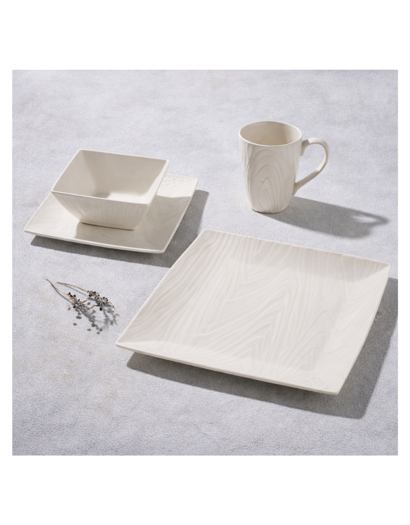Woodgrain 16 Piece Dinnerware Set