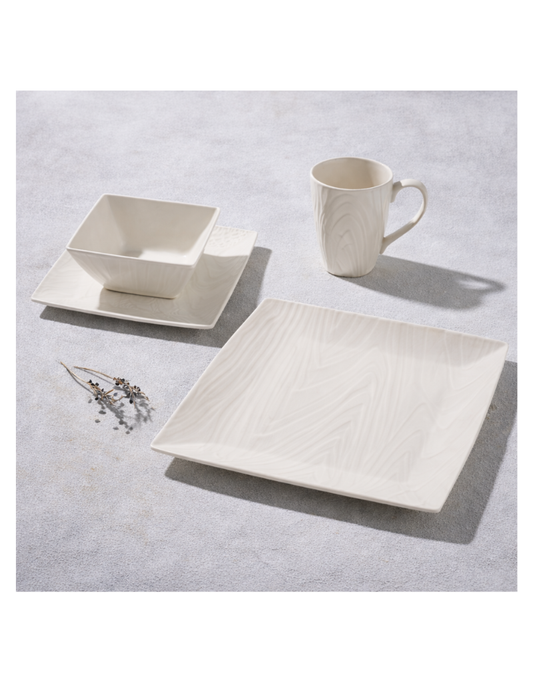 Woodgrain 16 Piece Dinnerware Set