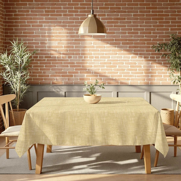 Polyester Woven Taupe Tablecloth #C8