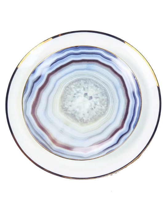 Blue Agate Salad Plate Set