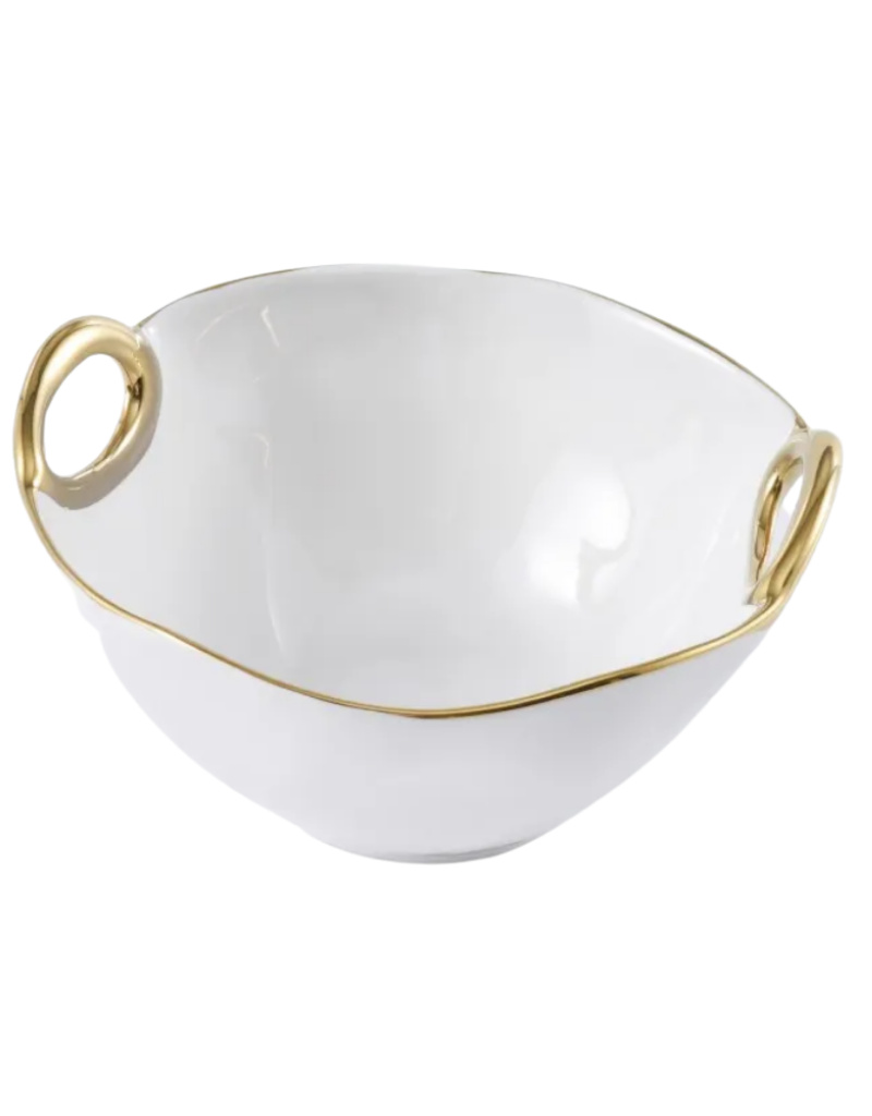 White & Gold Small Bowl
