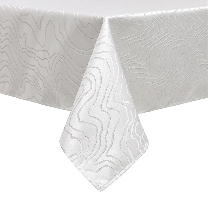 Jacquard Silver Ripple Tablecloth #1348