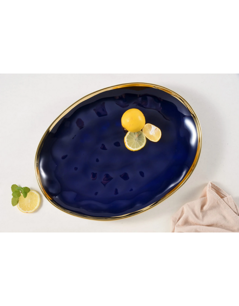 Oversized Blue Serving Platter