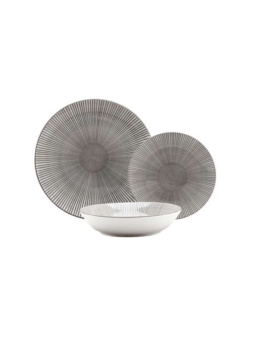 Laura Grey Porcelain Dinnerware Set