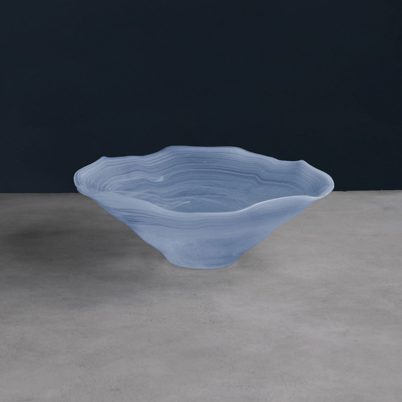 Glass Alabaster Wave Bowls
